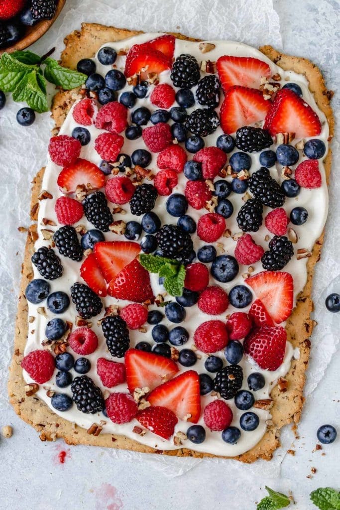 Red, White & Blue Gluten-Free Berry Pizza